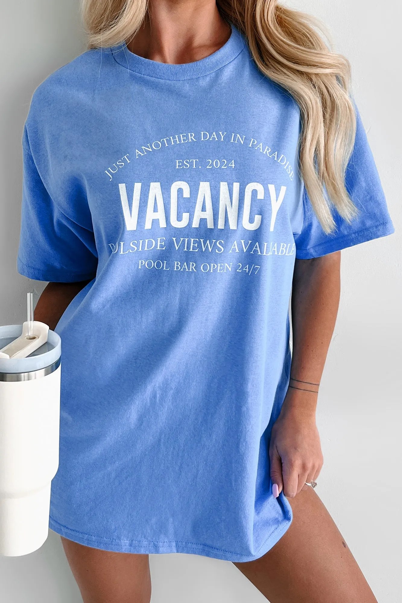 "Vacancy" Graphic T-Shirt (Blue)