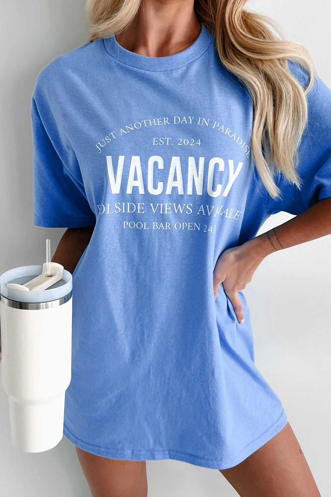 "Vacancy" Graphic T-Shirt (Blue)