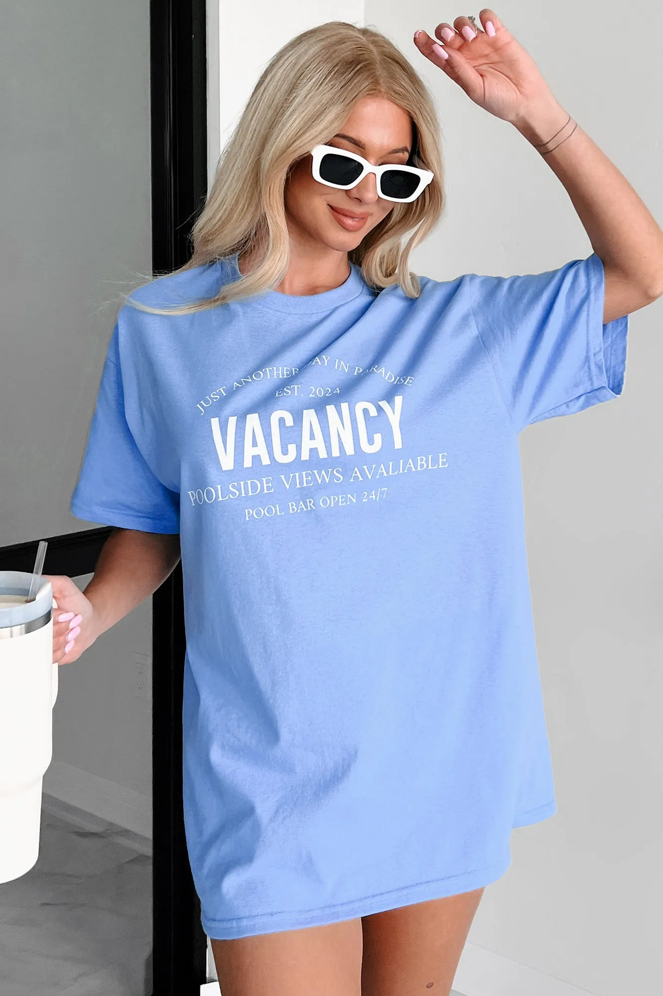 "Vacancy" Graphic T-Shirt (Blue)