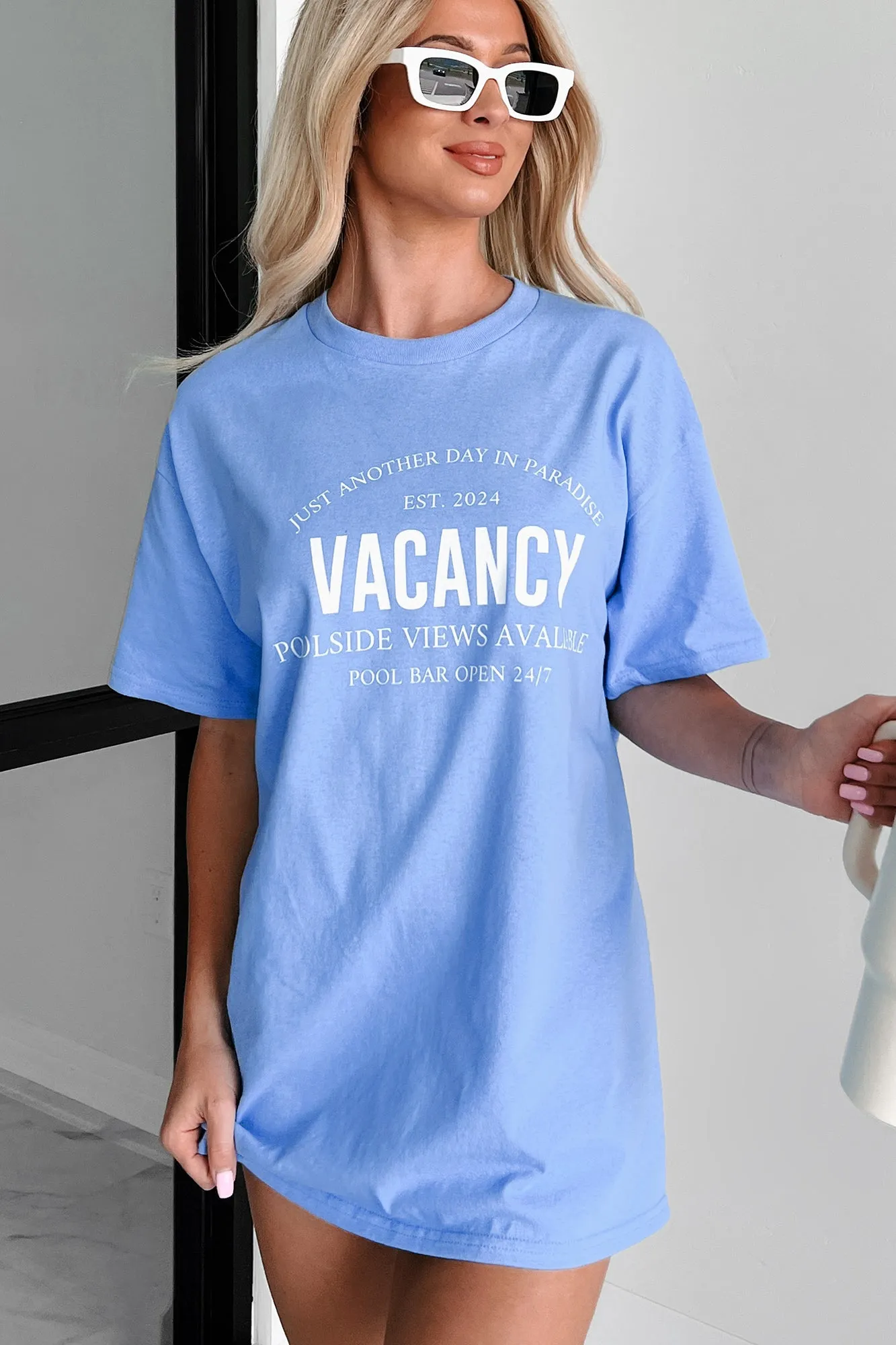 "Vacancy" Graphic T-Shirt (Blue)