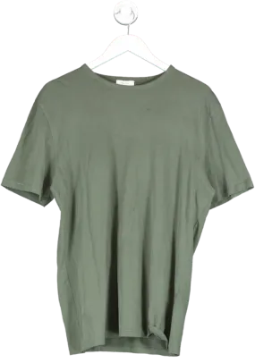 REISS Green 100% Cotton Crew Neck T Shirt UK M/L