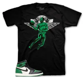 Retro 1 Lucky Green Shirt - Greatest - Black