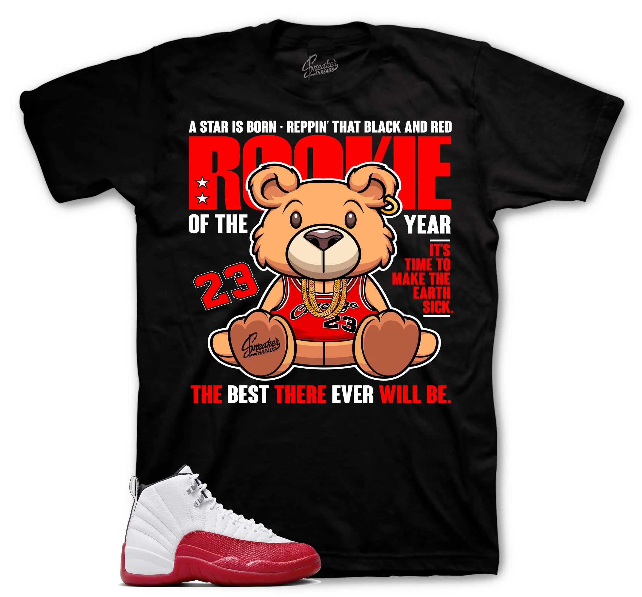 Retro 12 Cherry Rookie Bear Shirt