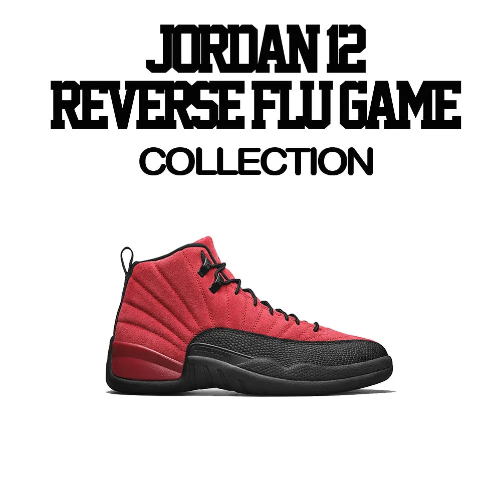 Retro 12 Reverse Flu Shirt - Finesse - Red