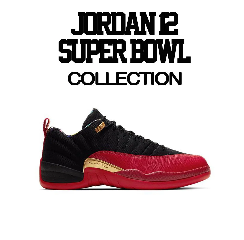 Retro 12 Super Bowl Shirt - Never Prosper - Black