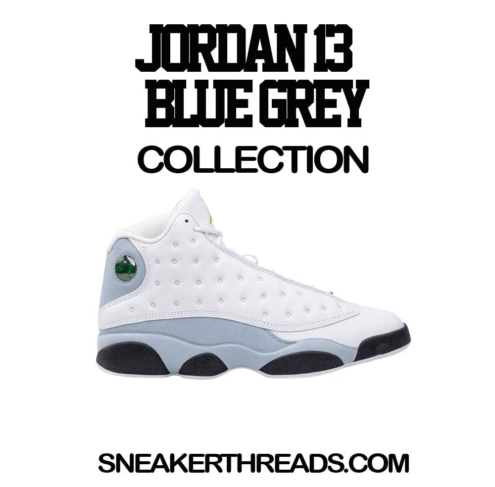 Retro 13 Blue Grey Shirt - ST Drip - Light Blue