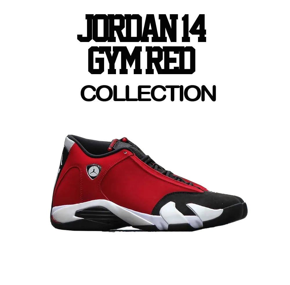 Retro 14 Gym Red Shirt - Money Over Love - Black