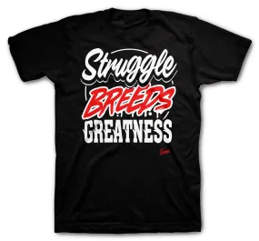 Retro 14 Gym Red Shirt - Struggle Breeds - Black