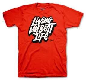 Retro 14 Lipstick Shirt - Living Life - Gym Red