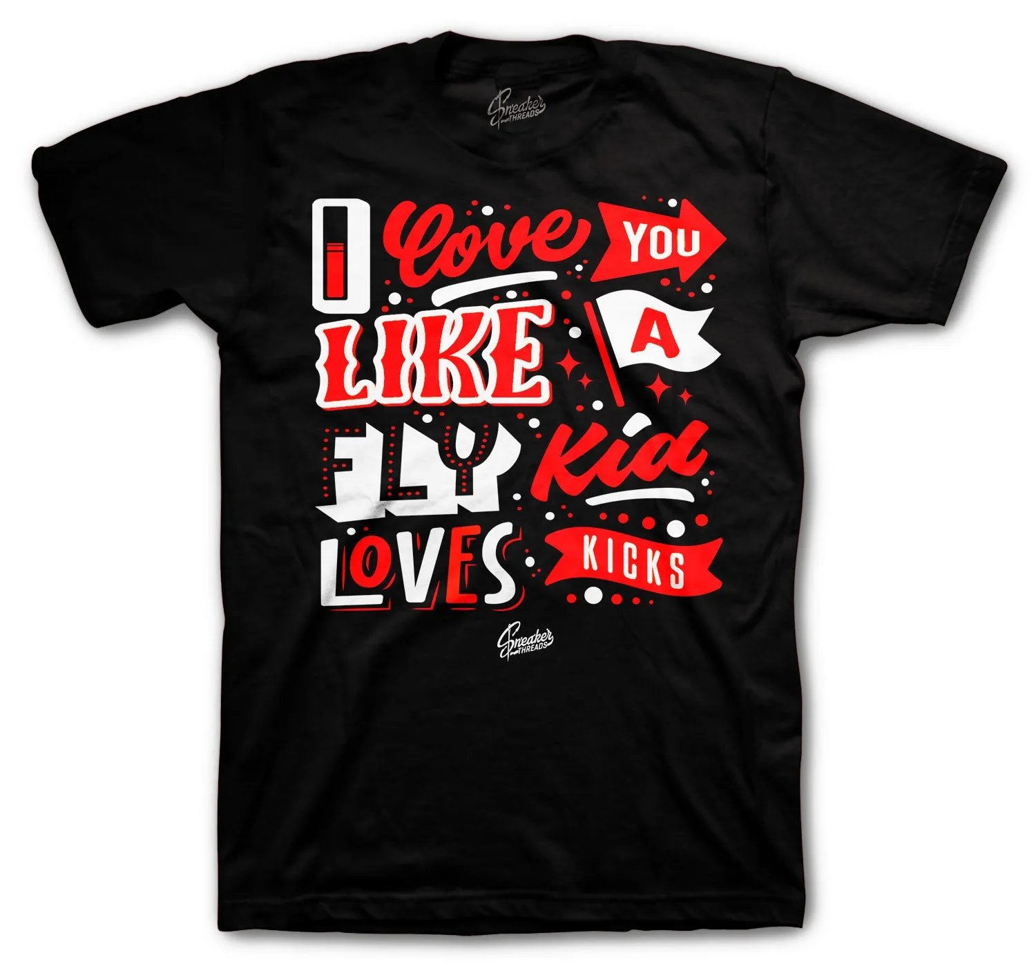 Retro 14 Lipstick Shirt - Love Kicks - Black