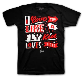 Retro 14 Lipstick Shirt - Love Kicks - Black