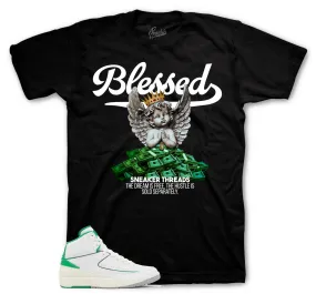 Retro 2 Lucky Green Shirt - Blessed Angel - Black