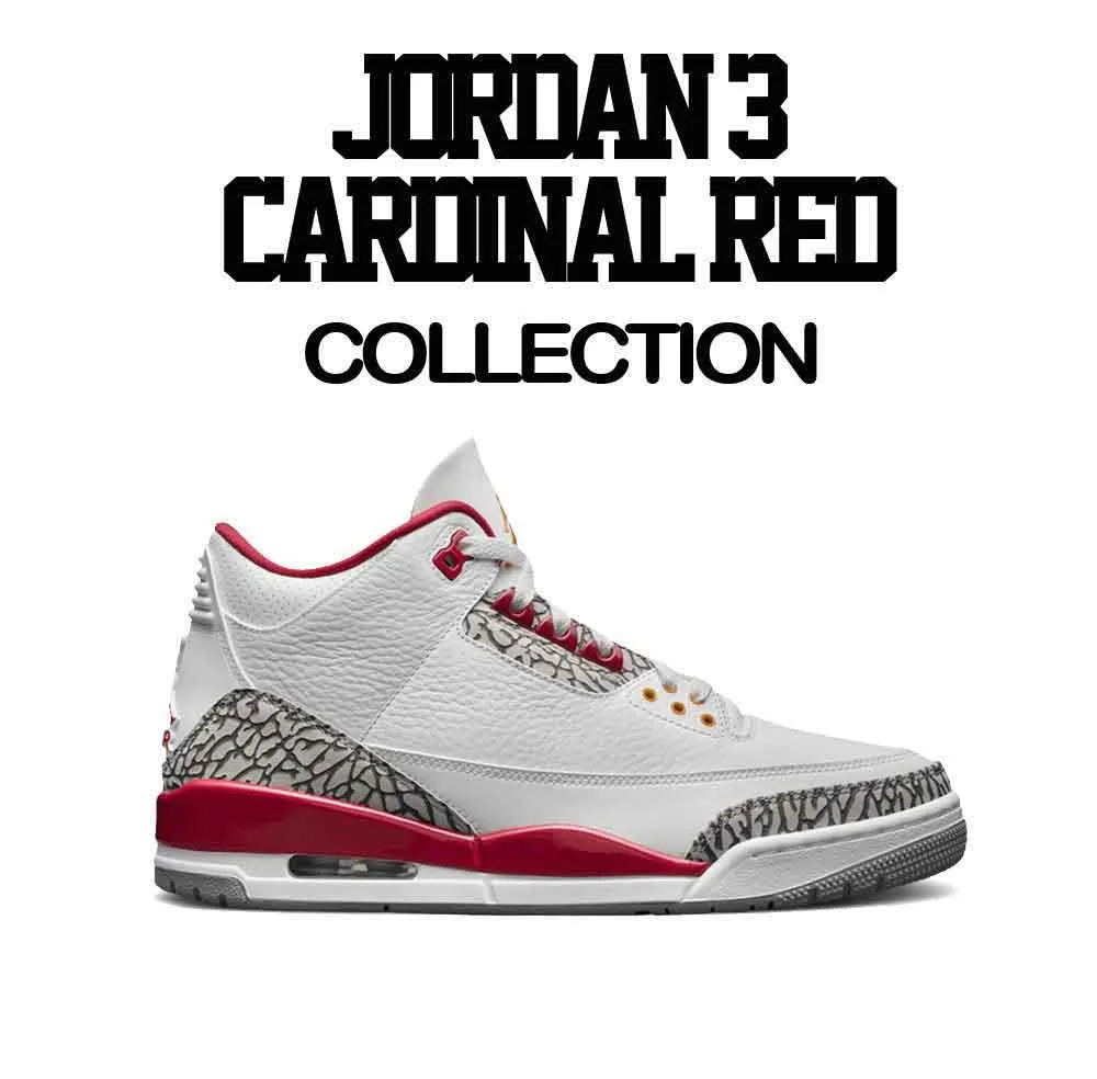 Retro 3 Cardinal Red Shirt - Fresh Sneakers - Cardinal Red