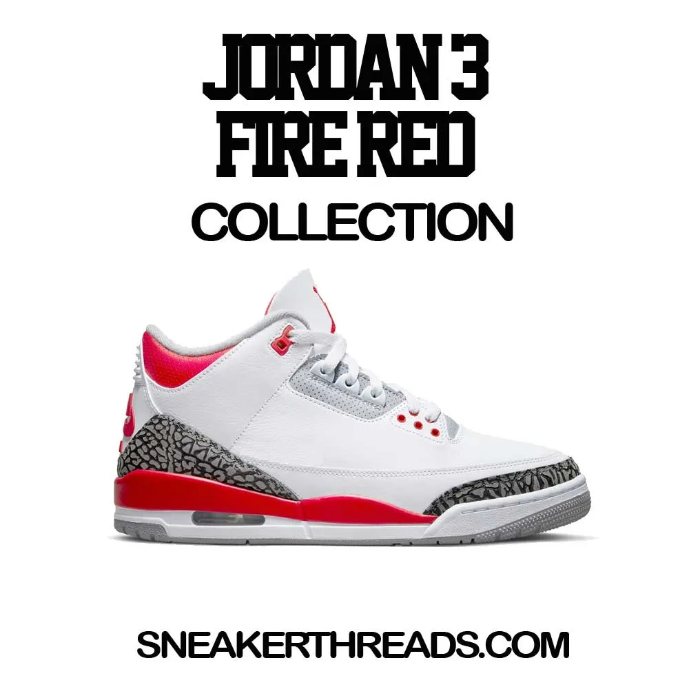 Retro 3 Fire Red Shirt - Rookie Bear - Black