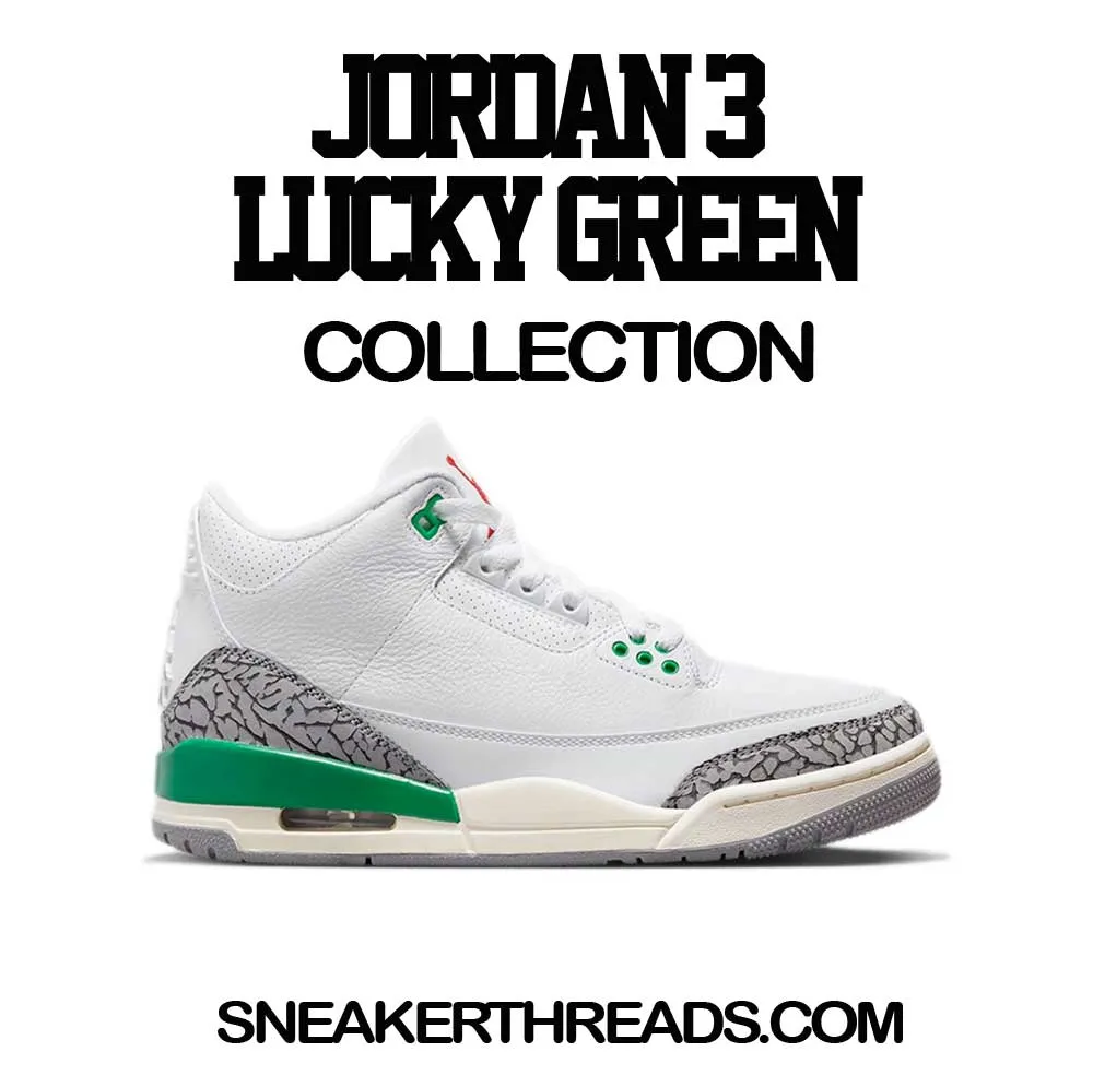 Retro 3 Lucky Green Shirt - Clean Pair - Natural