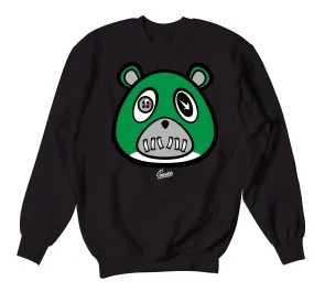 Retro 3 Pine Green Sweater - ST  Bear - Black