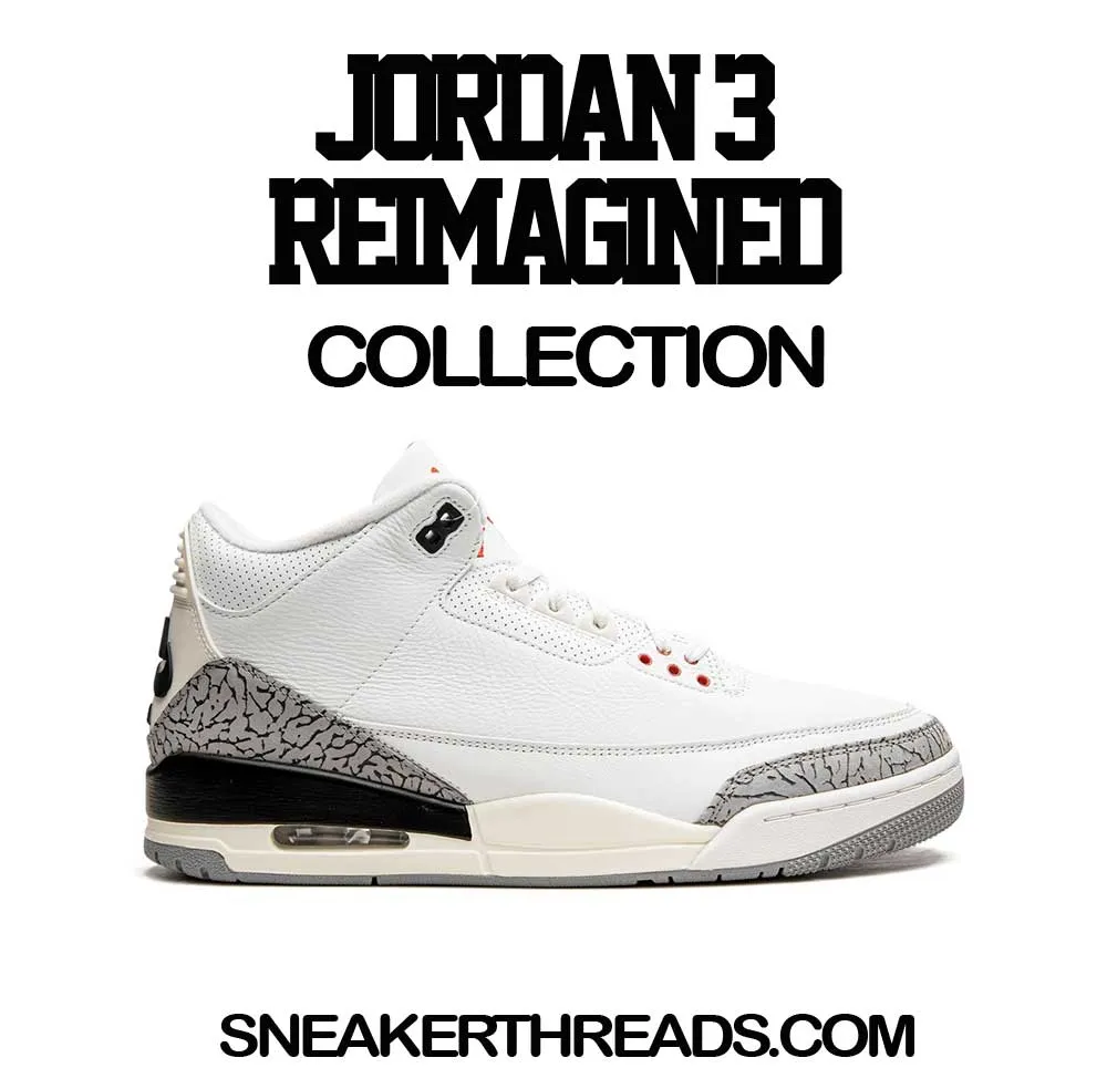 Retro 3 White Cement Reimagined Shirt - Clean Pair - Natural