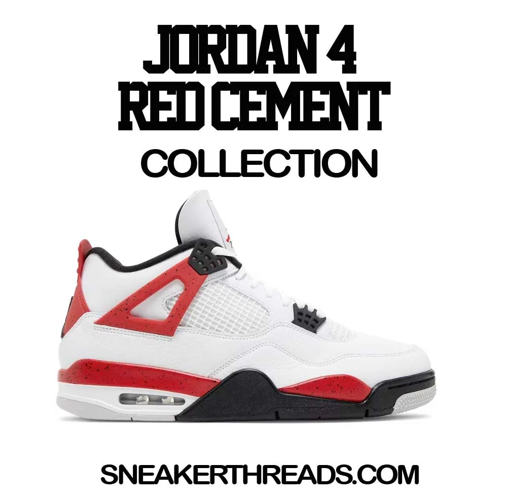 Retro 4 Red Cement Shirt - Creme - White