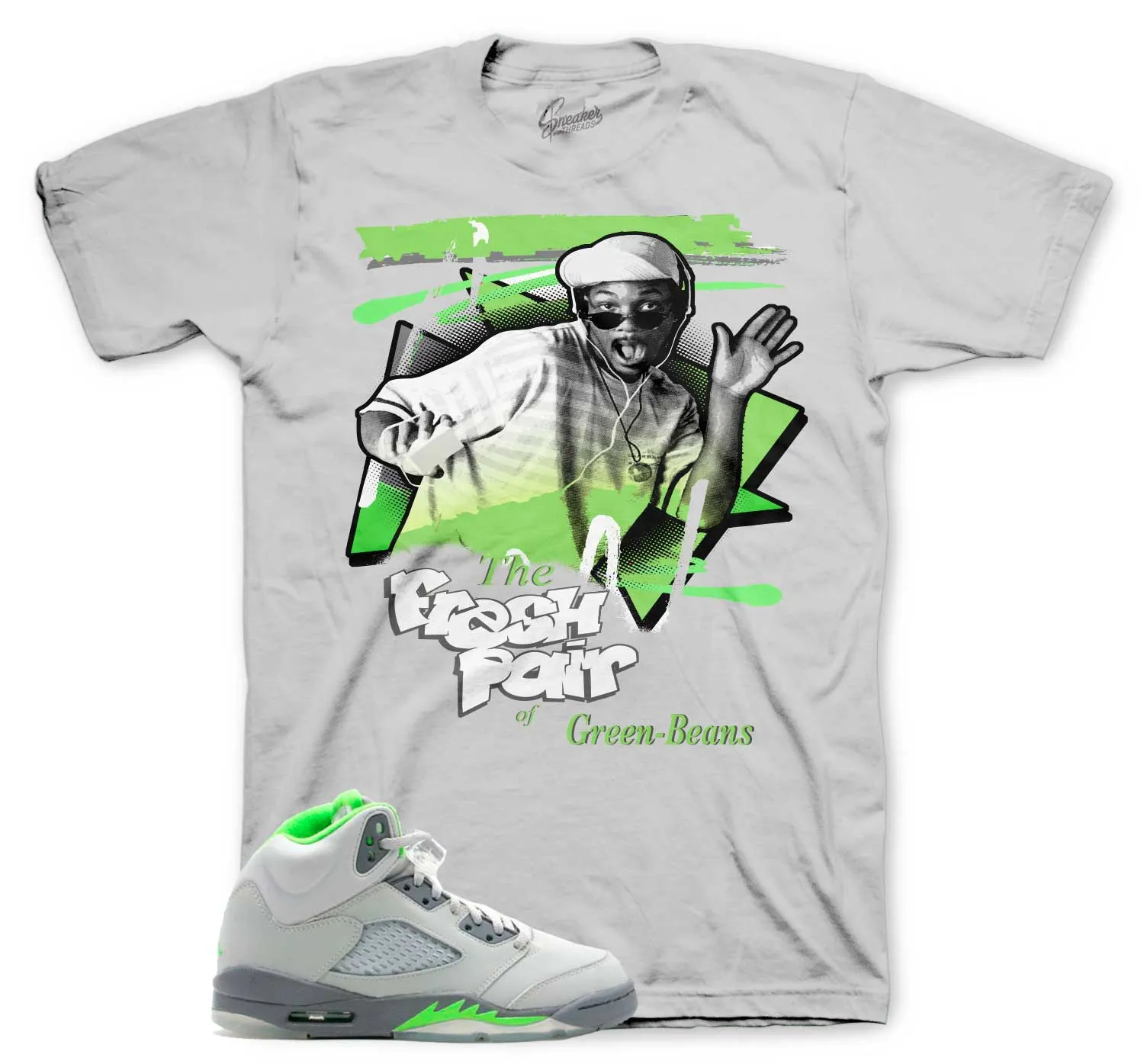 Retro 5 Green Bean Fresh Pair Shirt