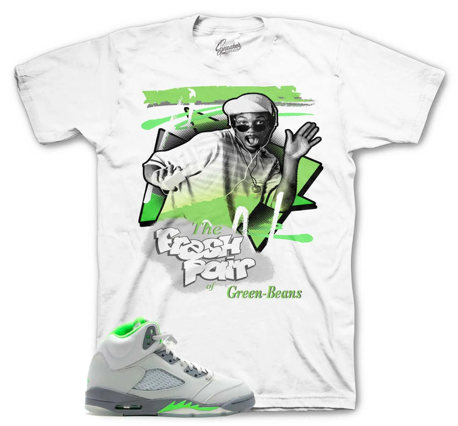 Retro 5 Green Bean Fresh Pair Shirt