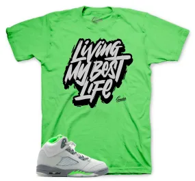 Retro 5 Green Bean Living Life Shirt