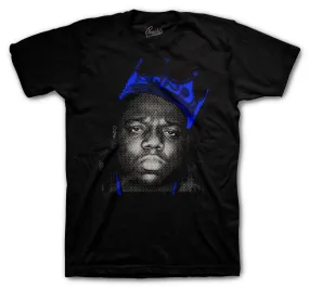 Retro 5 Racer Blue Shirt - Crown - Black