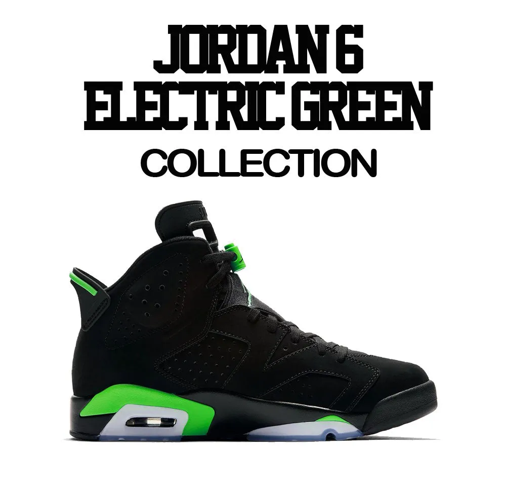 Retro 6 Electric Green Shirt - Cost - Black