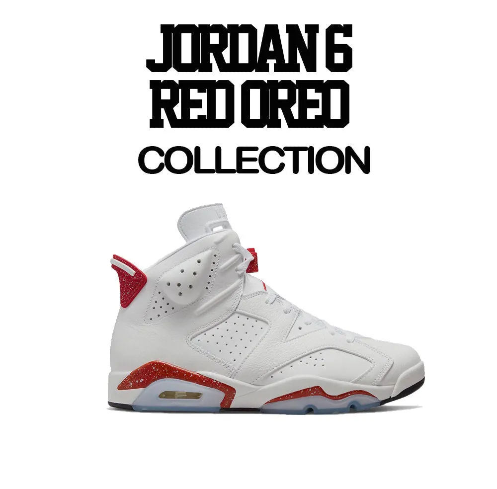 Retro 6 Red Cement Shirt - Great Nip - White