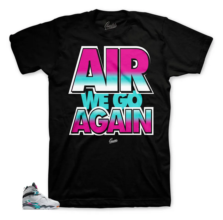 Retro 8 South Beach Shirt - Air We Go - Black