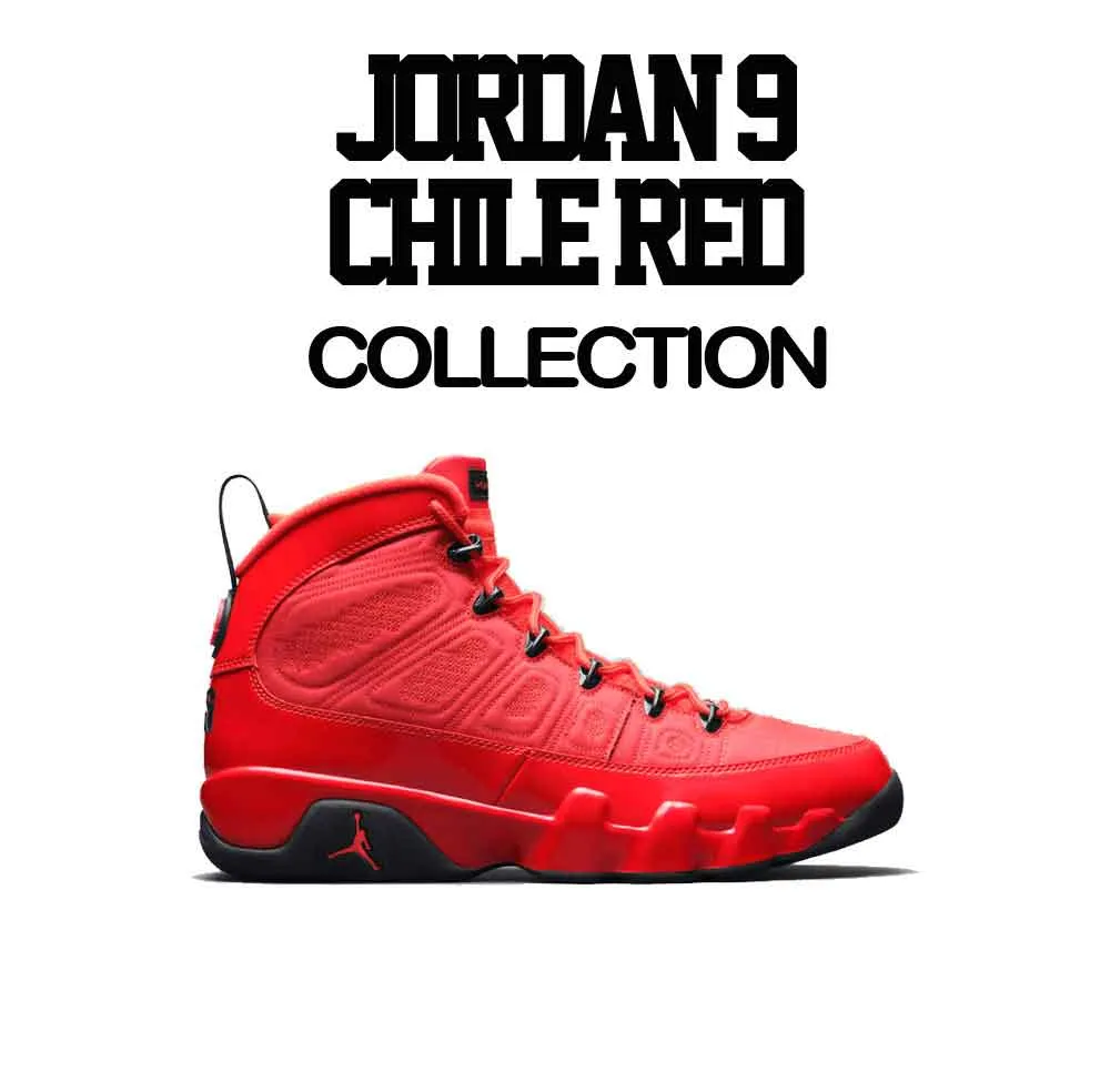 Retro 9 Chile Red Shirt - Nines - Black