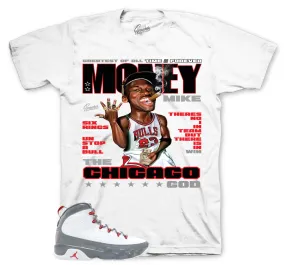 Retro 9 Fire Red Money Mike Shirt