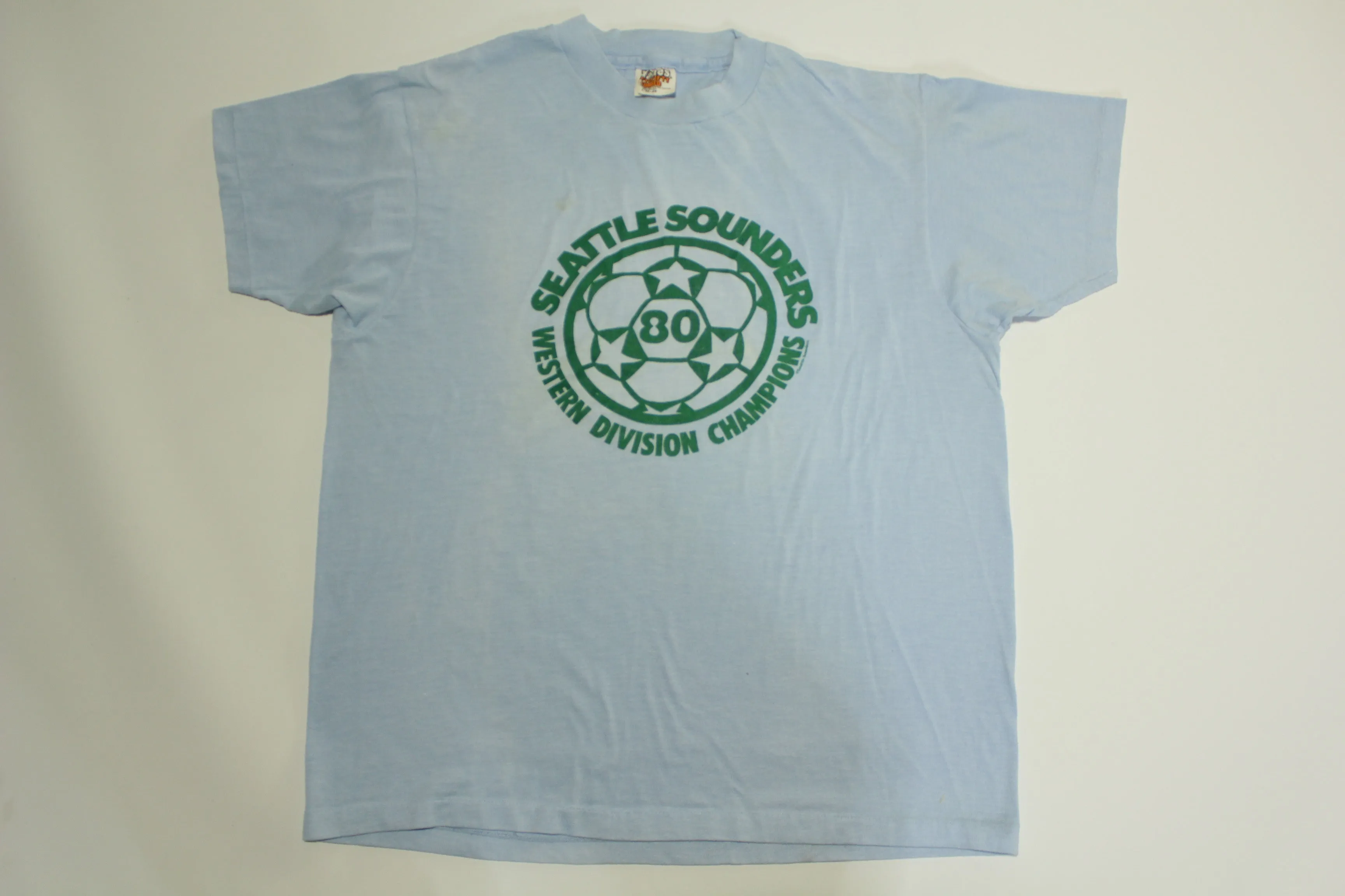 Seattle Sounders 1980 Western Division Champions Vintage 80's Hanes Soccer T-Shirt