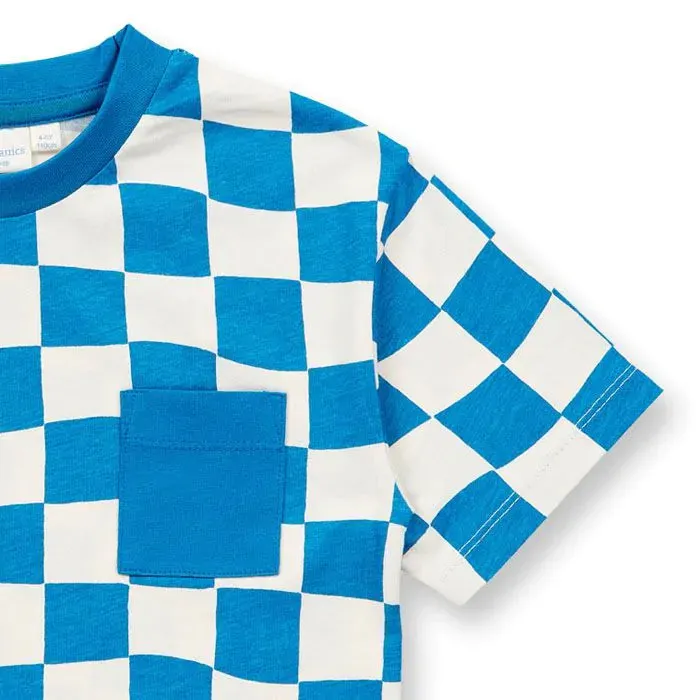 Sense Organics Blue Check Anton T-Shirt