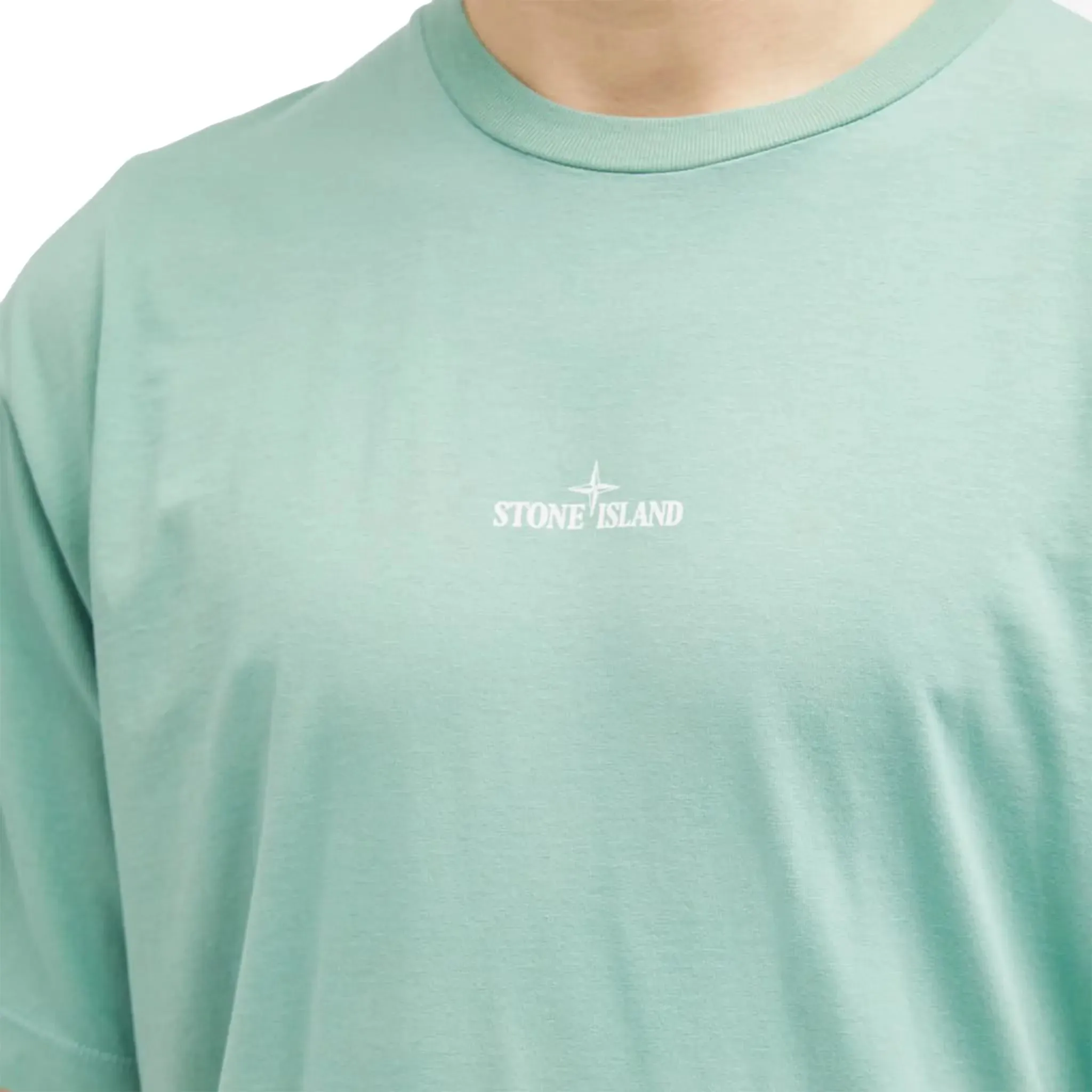 Stone Island Paint 1 Short Sleeved Green T Shirt