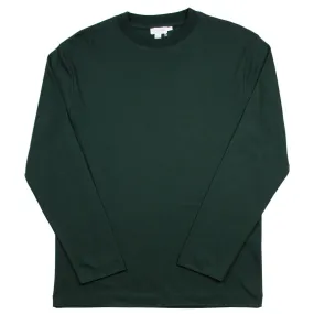 Sunspel - Long Sleeve Mock Turtle T-shirt - Bottle Green