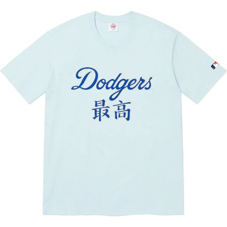 Supreme/MLB Kanji Teams Tee Pale Blue Dodgers