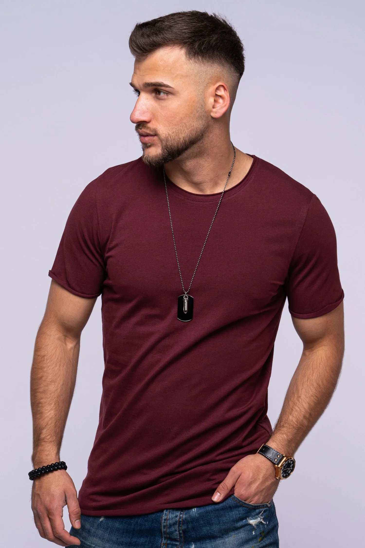 T-Shirt INFINITY O-Neck Weinrot