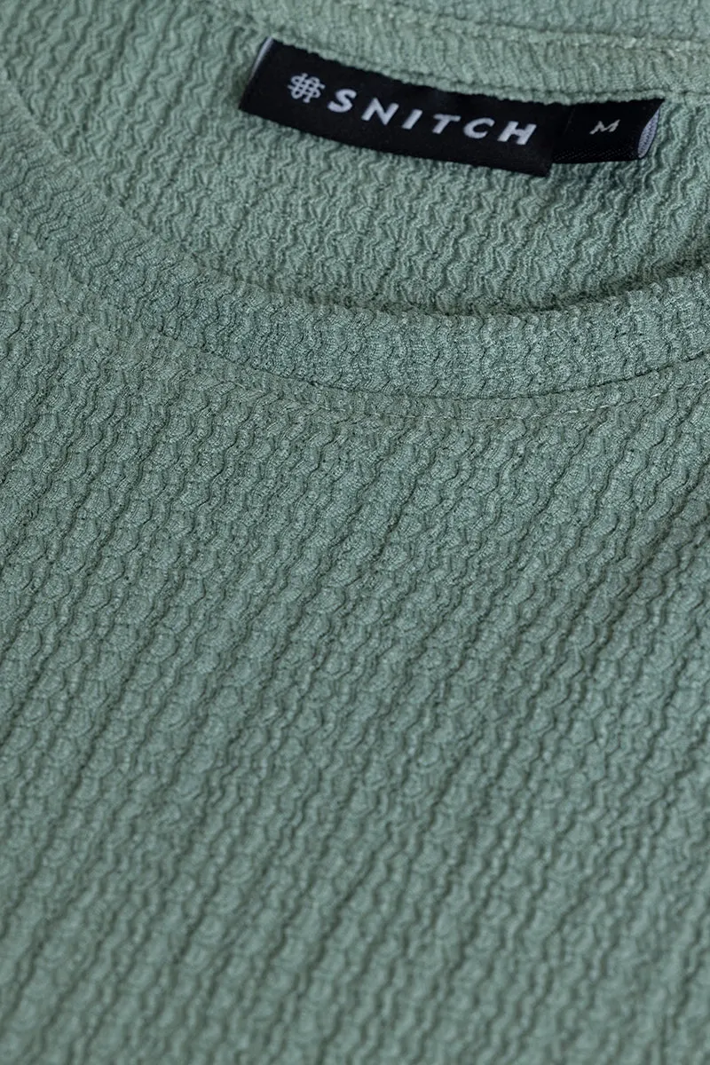 Tactile Green Textured T-Shirt