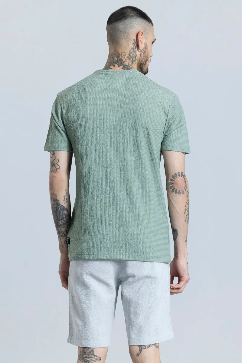 Tactile Green Textured T-Shirt