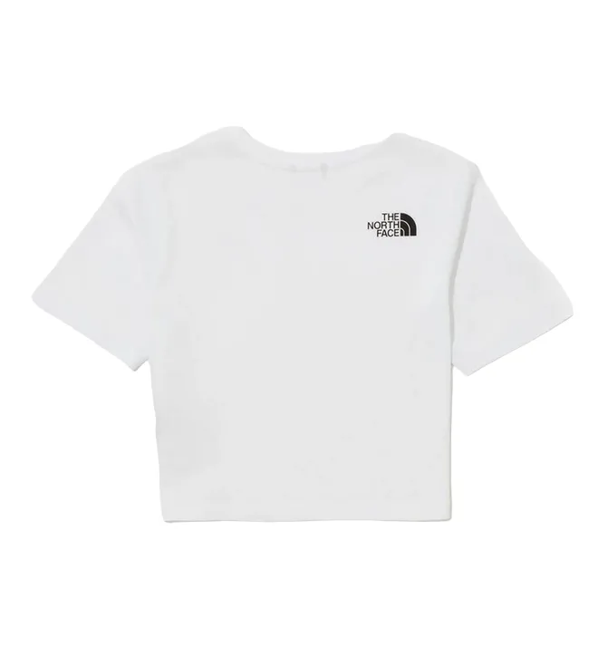 The North Face Girls Short Sleeve T-shirt Crop Simple Dome Tee NF0A82ECFN41 white