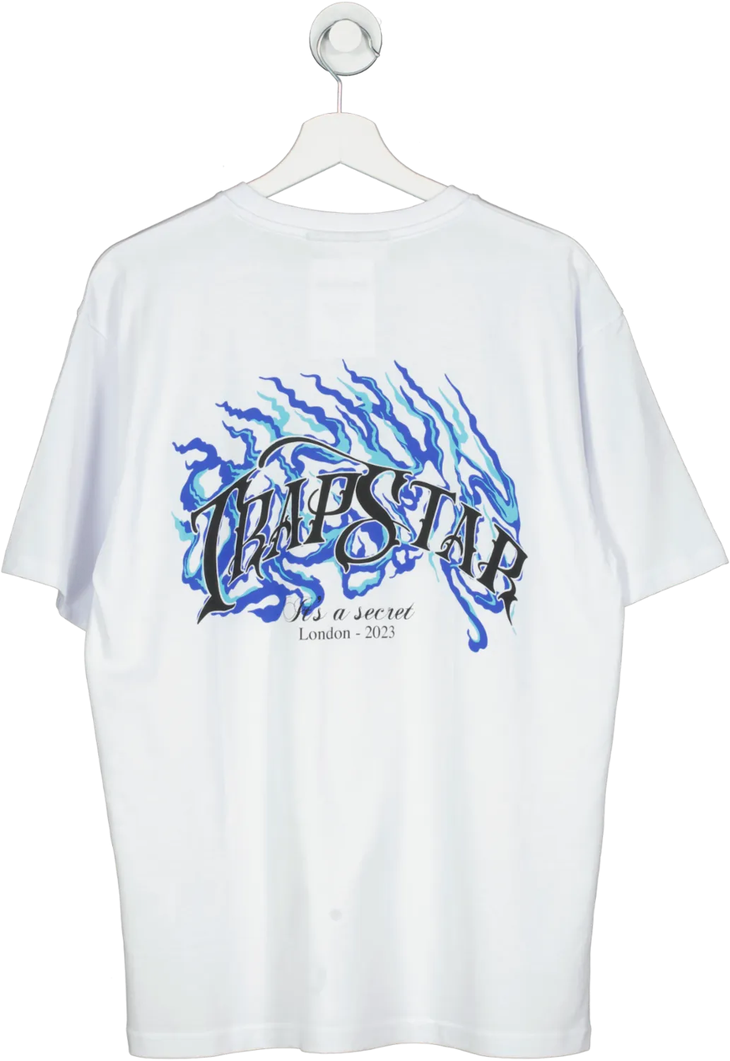 TRAPSTAR London White Chrome Flame T-shirt UK L