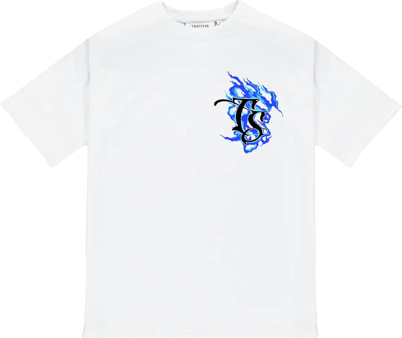 TRAPSTAR London White Chrome Flame T-shirt UK L