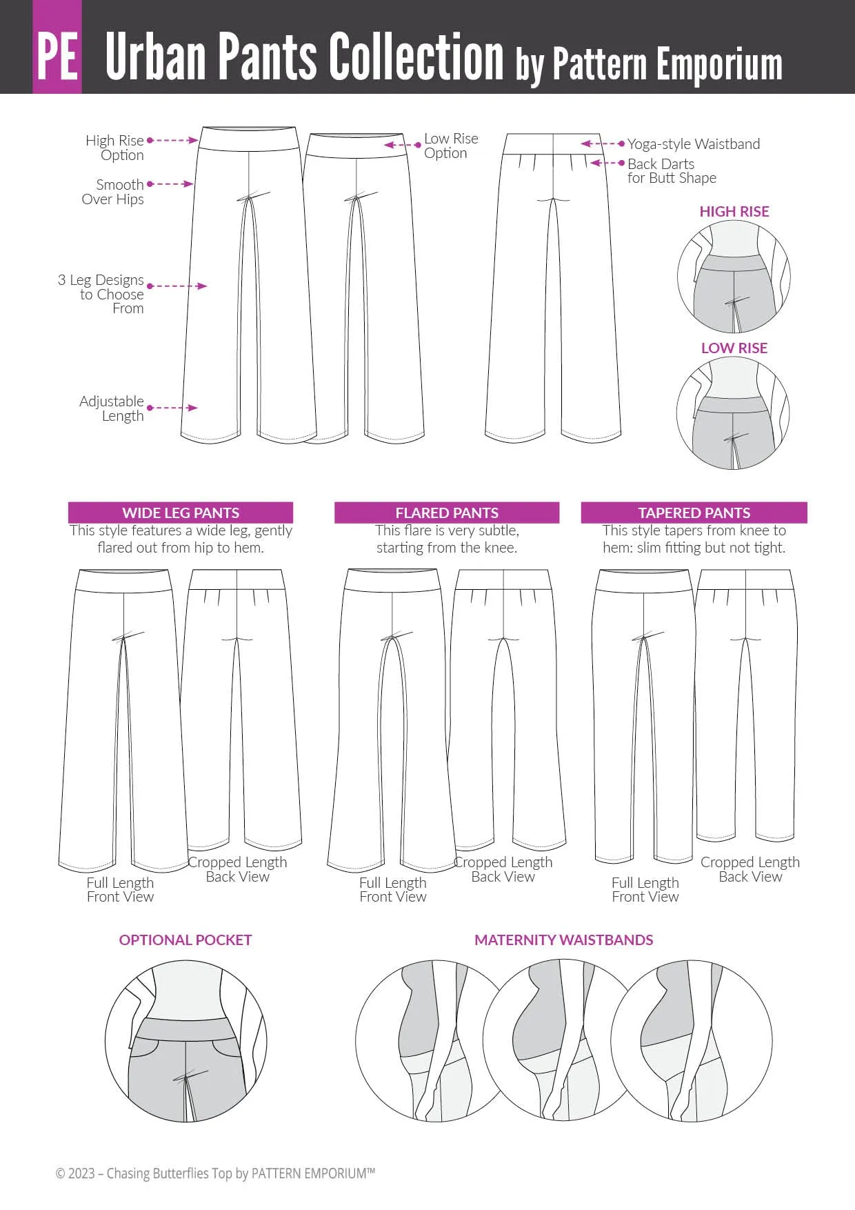 Urban Pants Collection | Stretch Sewing Pattern