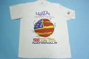 USTA 1995 Tennis League Nationals Vintage 90's Anvil Single Stitch Made in USA T-Shirt