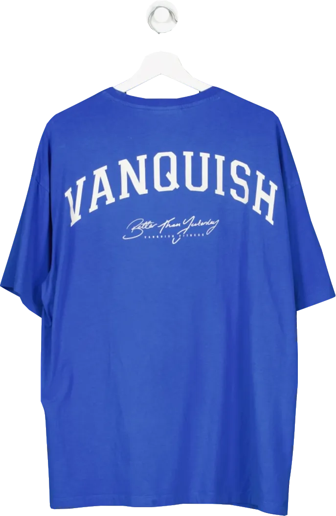 Vanquish Blue Better Thank Yesterday Oversized T Shirt UK L