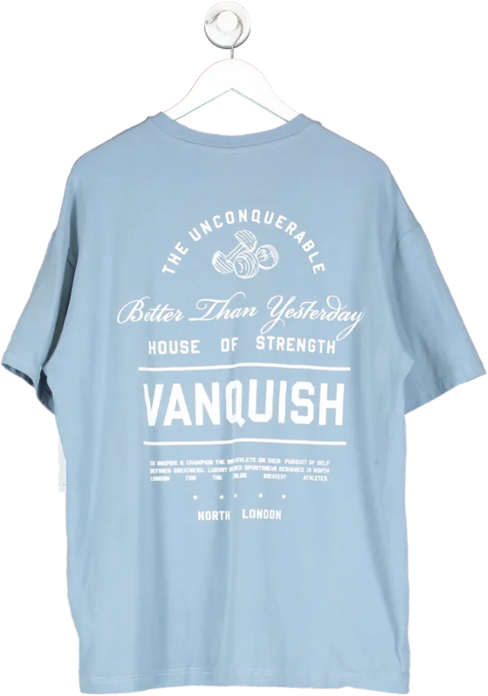 Vanquish Blue House Of Strength Oversize T Shirt UK L