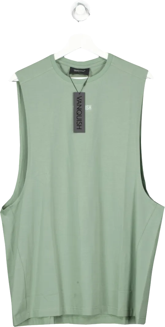 Vanquish Green Classic Sleeveless T Shirt UK L