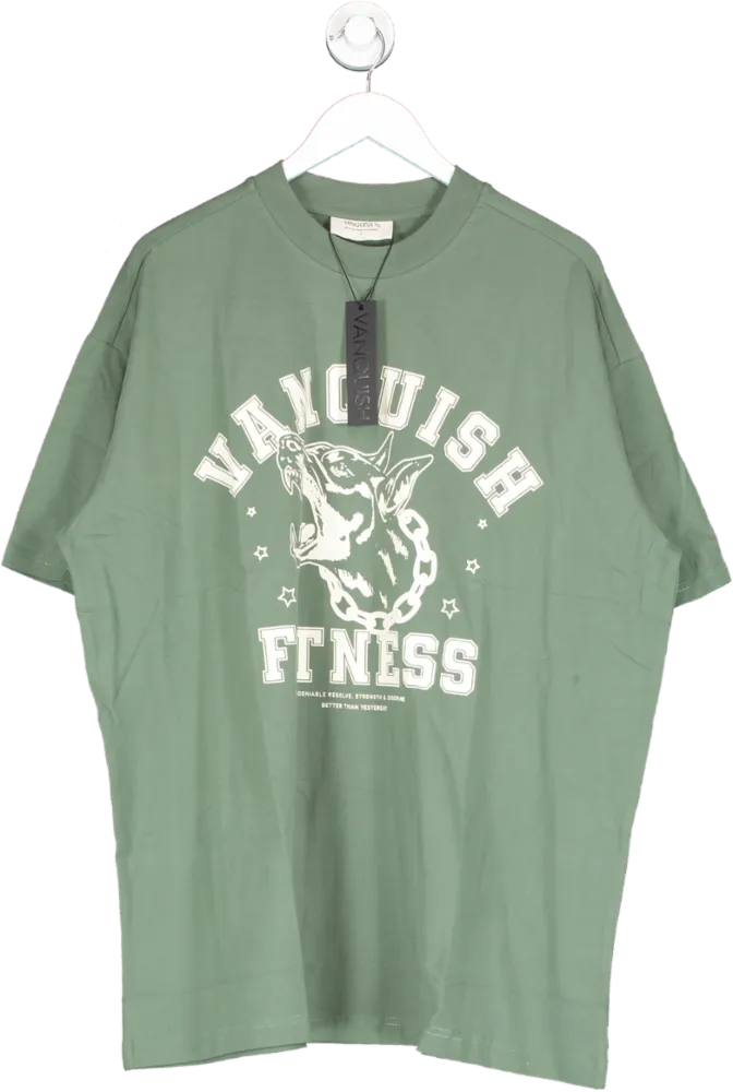 Vanquish Green Tsp Oversized Doberman T Shirt UK L