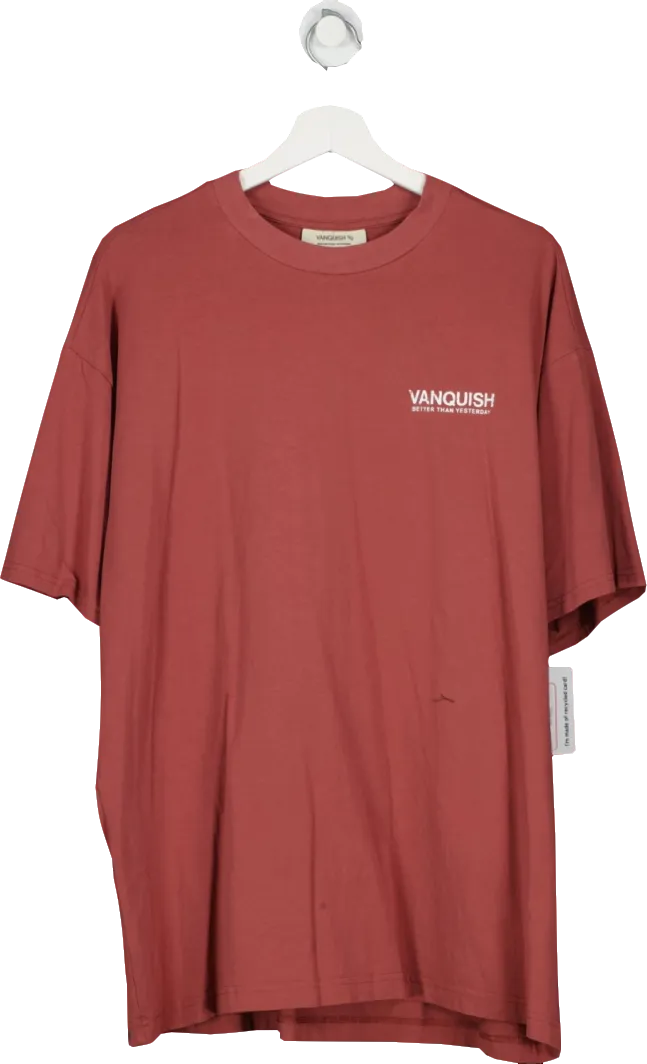 Vanquish Red Oversized T Shirt UK L