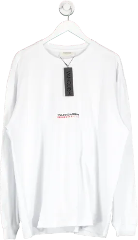 Vanquish White Athletics Division Oversize Longsleeve T Shirt UK L